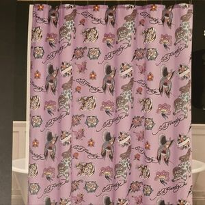 💜 Ed Hardy Shower Curtain Set 14 Pieces